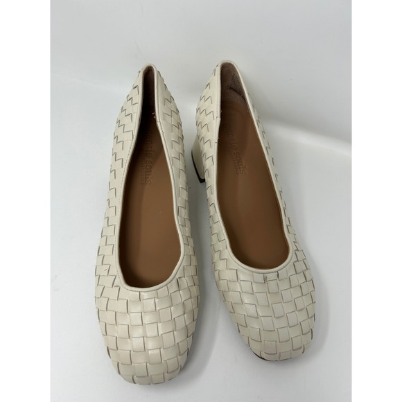 Gentle Souls by Kenneth Cole Shoes - Gentle Souls By Kenneth Cole Woven Leather Block Heel Pumps Cream Shoes Sz 9.5